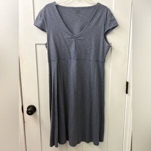 Blue and white striped Toad & Co. Amelia Dress